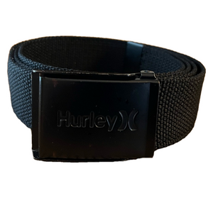 Hurley Men’s Black on Black Web Belt One Size fits most